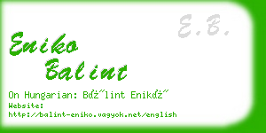 eniko balint business card